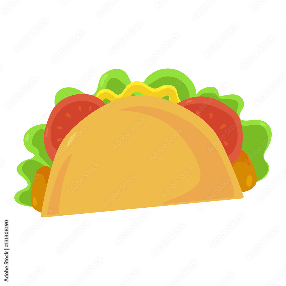 Fast food taco icon Fast food taco icon