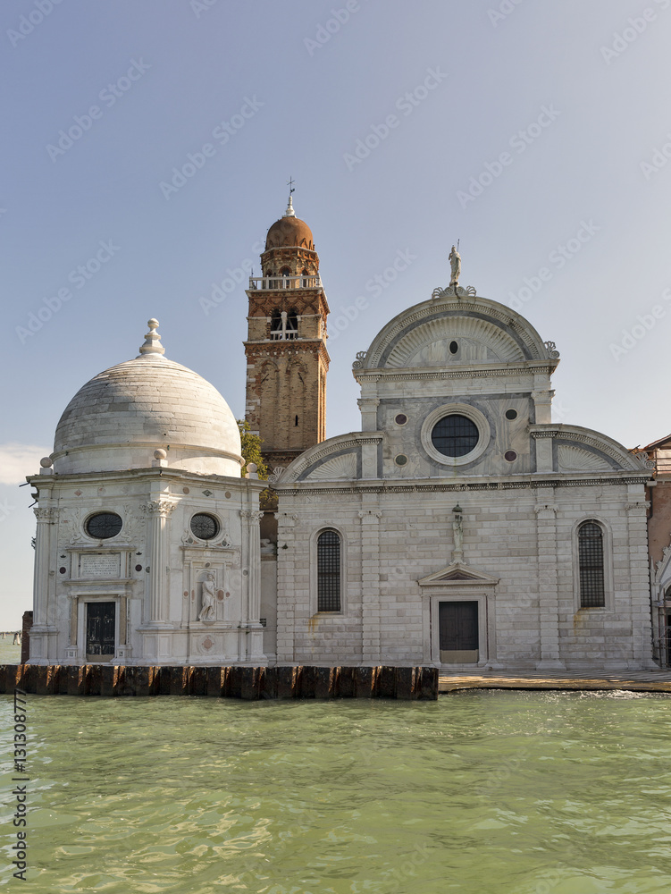 San Michele cemetery church in Venice, Italy.