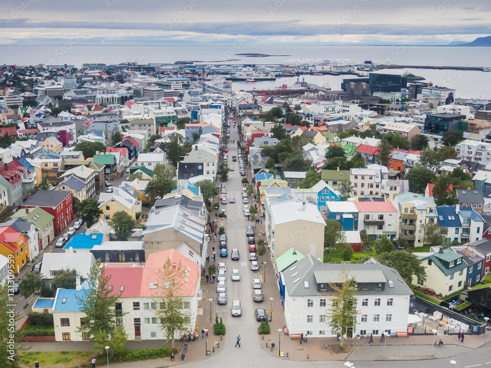 City of Reykjavik from the top