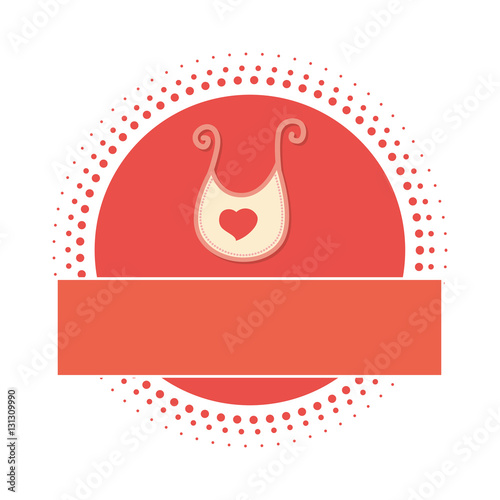 bib baby shower related emblemimage vector illustration design 