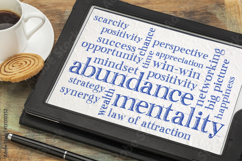 abundance mentality word cloud