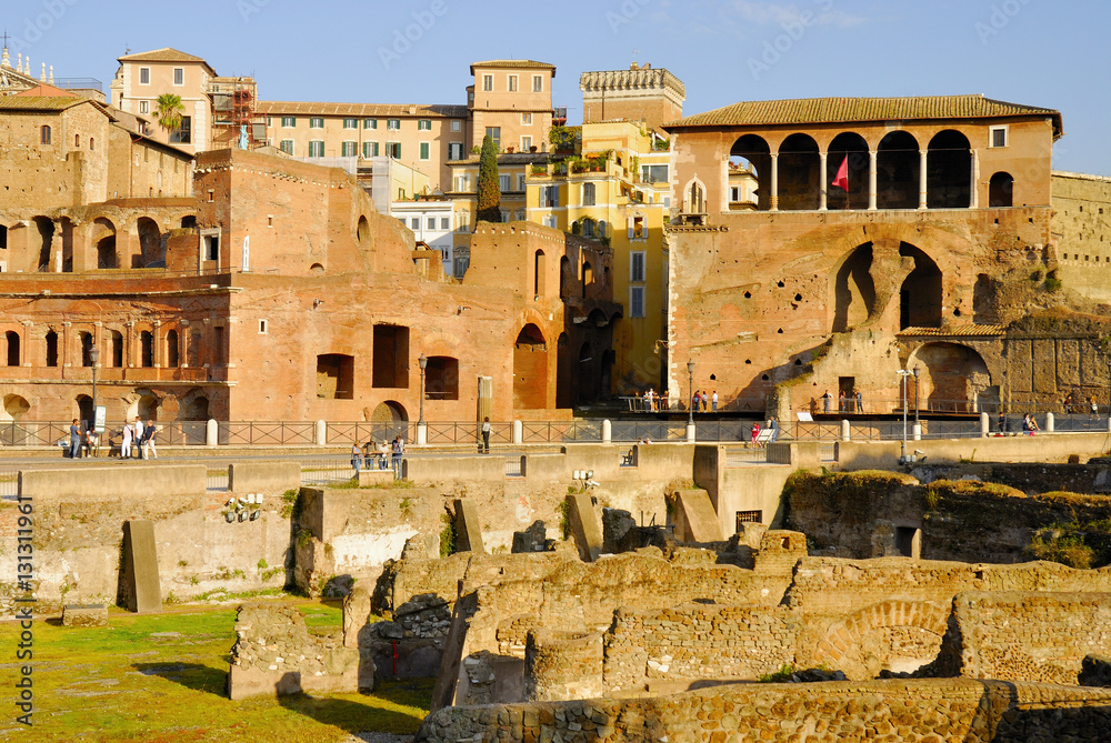 Fototapeta premium Roman Forum, Rome's historic center, Italy.