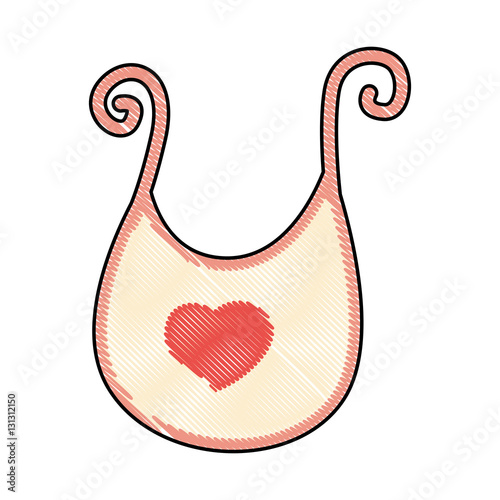 bib baby shower related icon image vector illustration design 