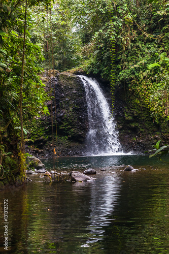 Waterfall in the middle of the Ecuadorian jungle