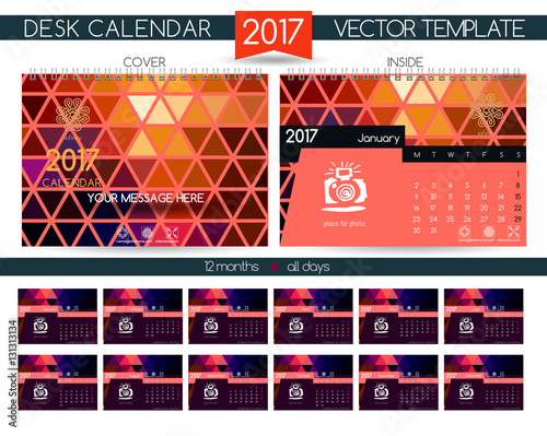 Design Desk Calendar 2017.