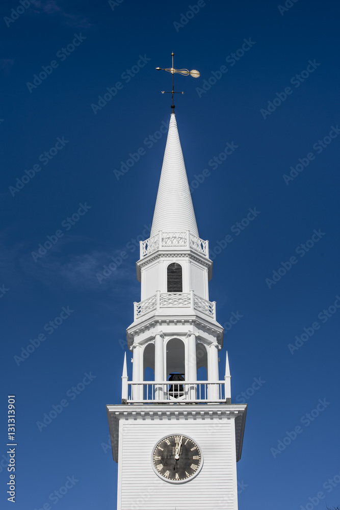 Colonial Church Spire in New England