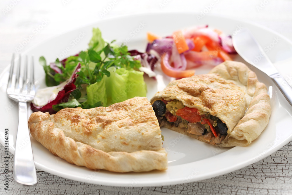 calzone, folded stuffed pizza, italian food calzone, folded stuffed pizza, italian food