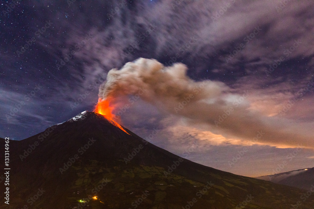 Tungurahua volcano explosion