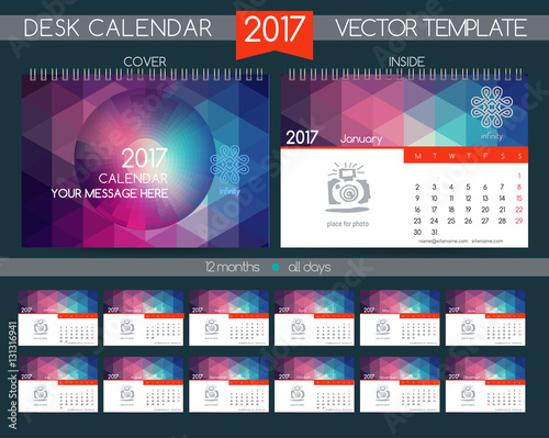 Design Desk Calendar 2017.