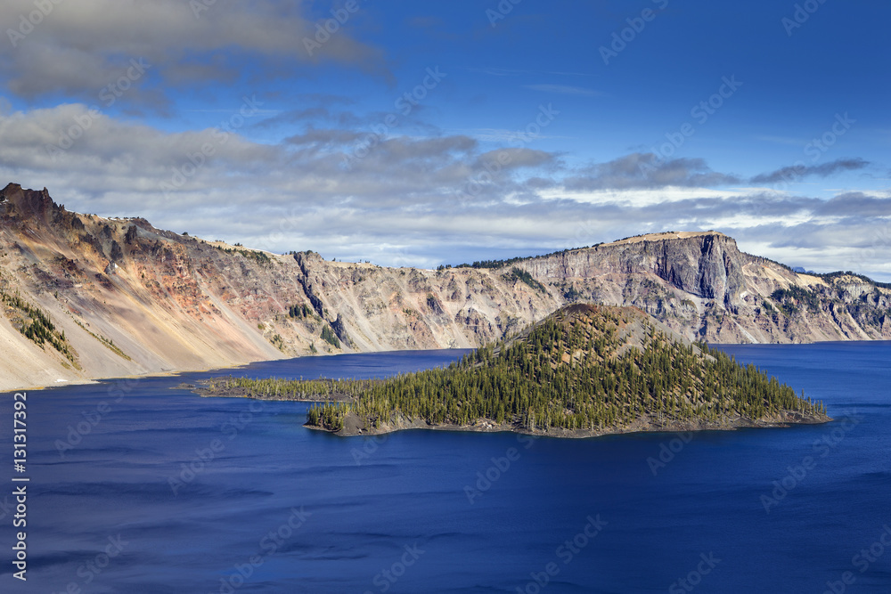 Wizard Island at Crater Lake in Oregon