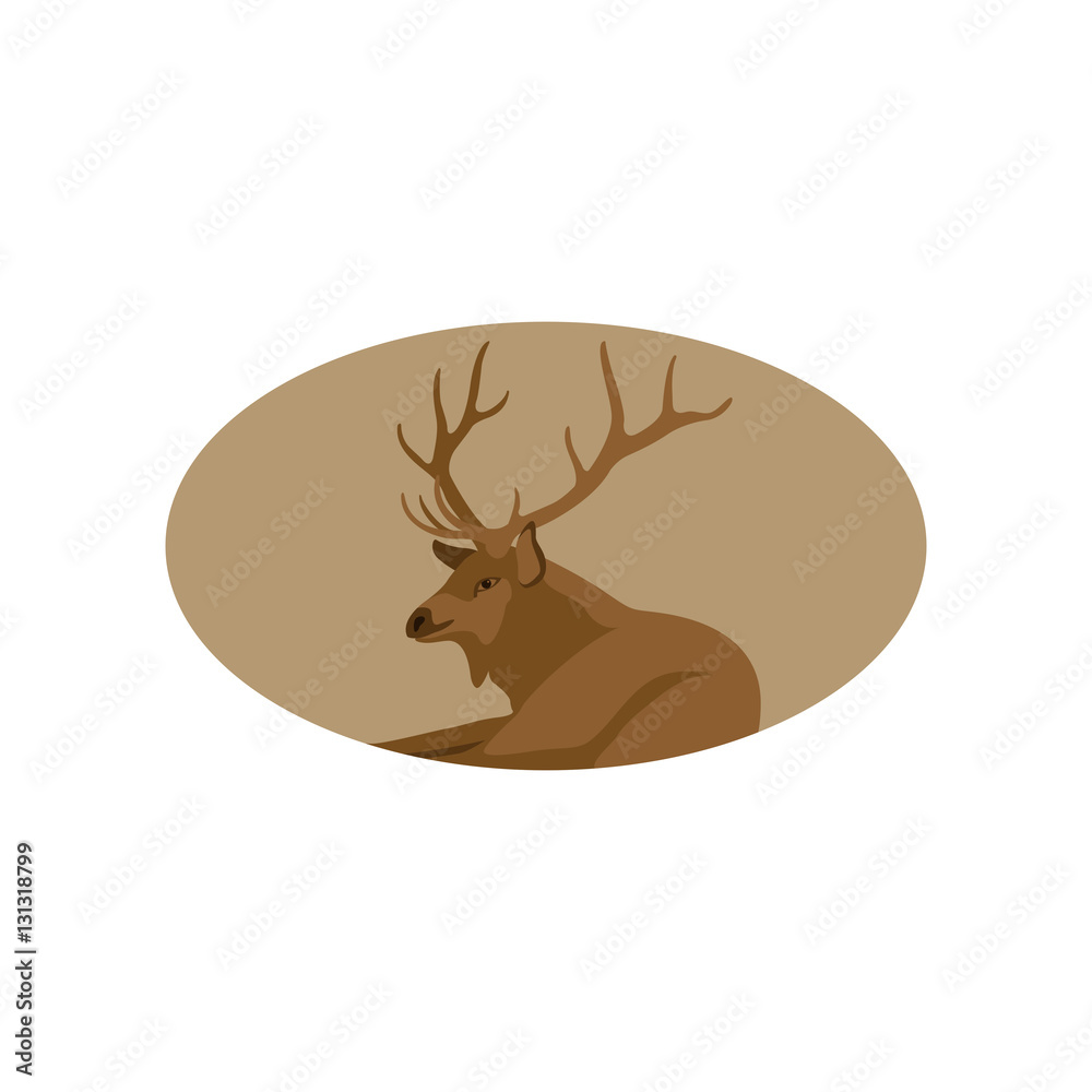 Deer vector illustration style Flat Deer vector illustration style Flat