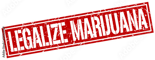 legalize marijuana square grunge stamp