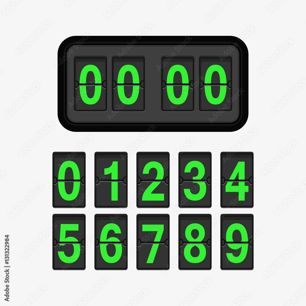 Clock counter illustration Clock counter illustration