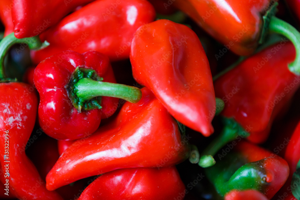 Background of piquillo peppers, in Lodosa, spain Background of piquillo peppers, in Lodosa, spain