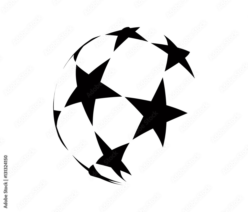 Abstract logo with black stars. Abstract logo with black stars.