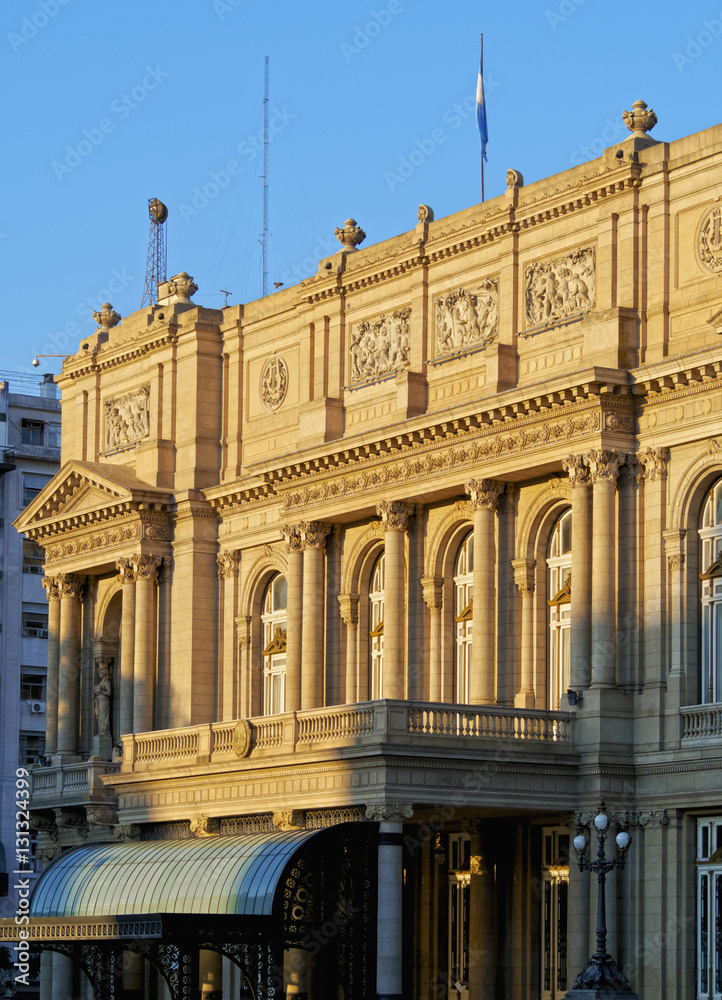 Argentina, Buenos Aires Province, City of Buenos Aires, View of Teatro Colon.