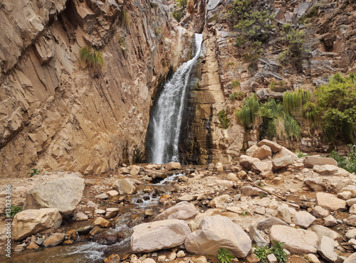 Fototapeta Naklejka Na Ścianę i Meble -  Argentina, Jujuy Province, Tilcara, View of the waterfall near the Garganta del Diablo.