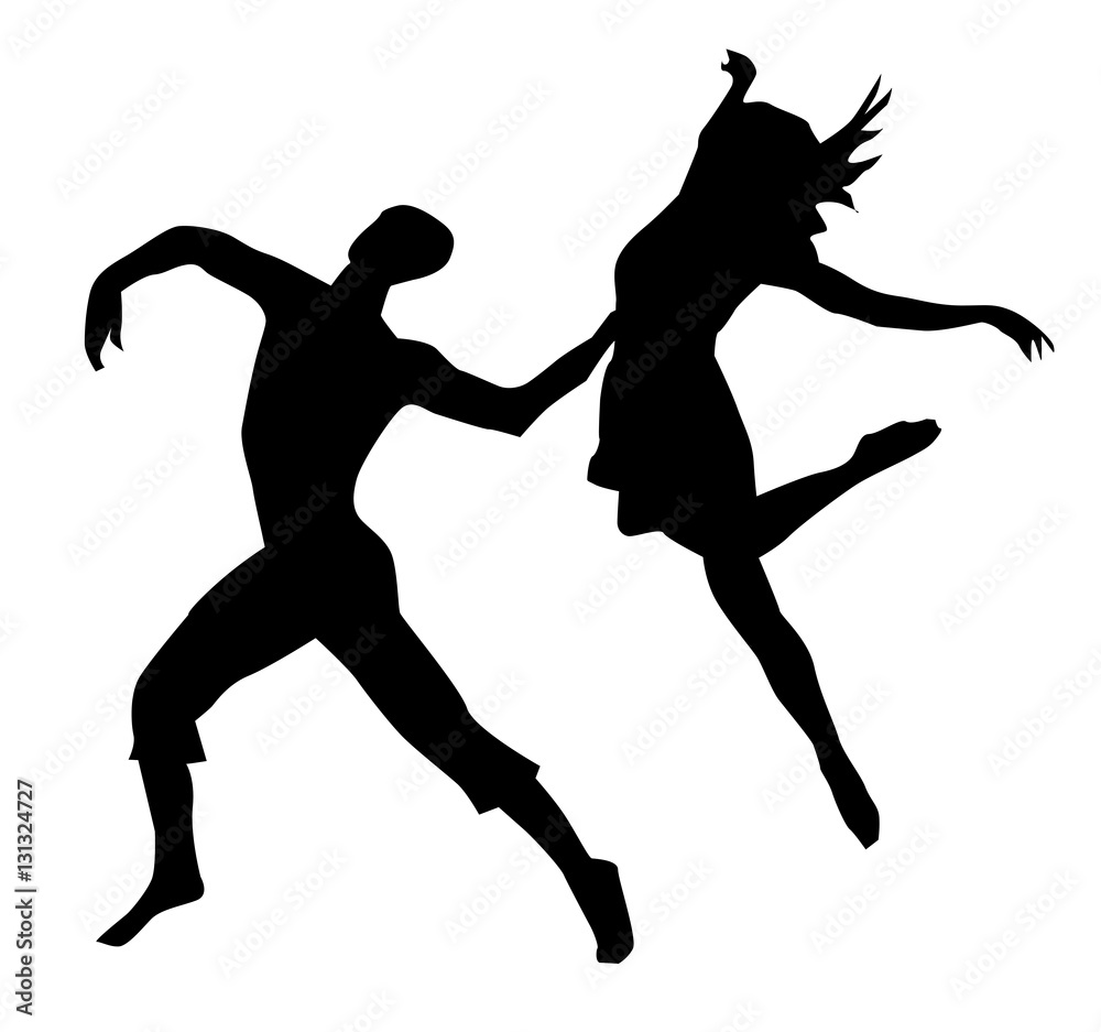 couple modern dancing