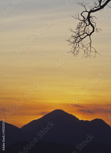 Brazil, State of Rio de Janeiro, View of the mountains surrounding Petropolis.