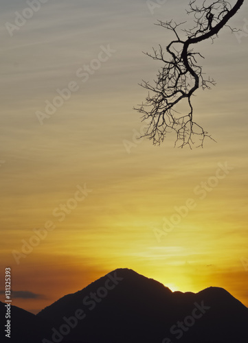 Brazil, State of Rio de Janeiro, View of the mountains surrounding Petropolis.