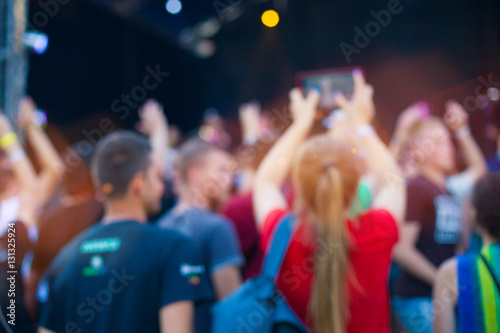 People having fun at the concert.