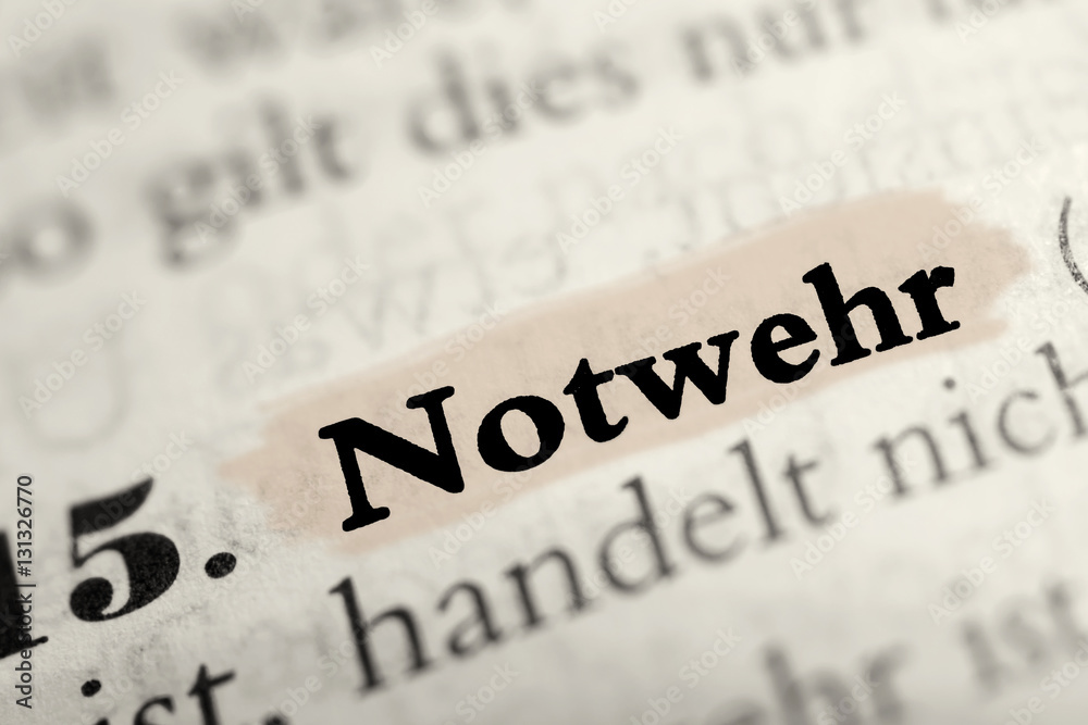 Notwehr - sepia Ton, leicht beige markiert Notwehr - sepia Ton, leicht beige markiert