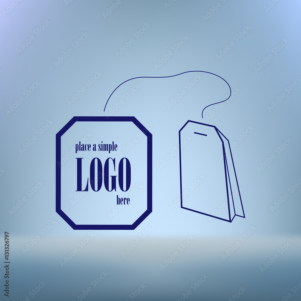 Teabag / tea bag line art icon for apps and websites