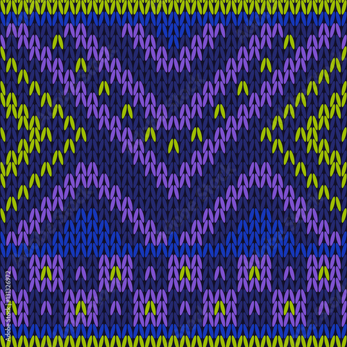 Seamless knitted pattern in...