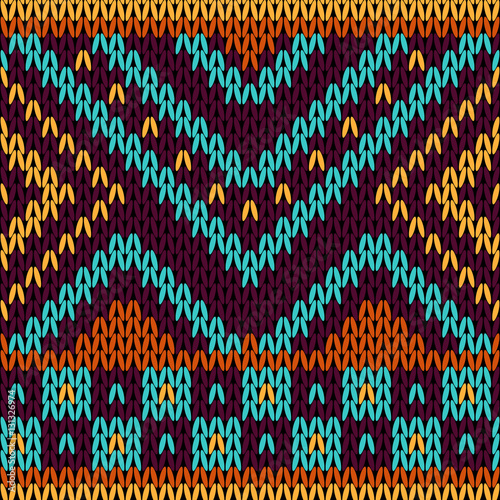 Seamless knitted pattern in...