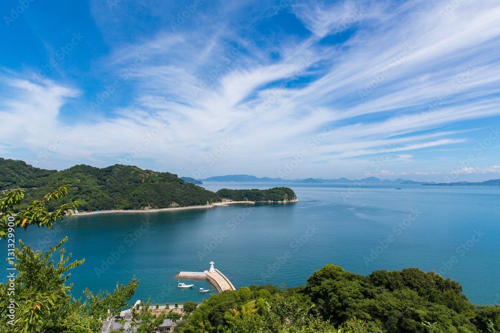 Akinada Tobishima Kaido( islands in Inland Sea of Seto are connected at a bridge.)