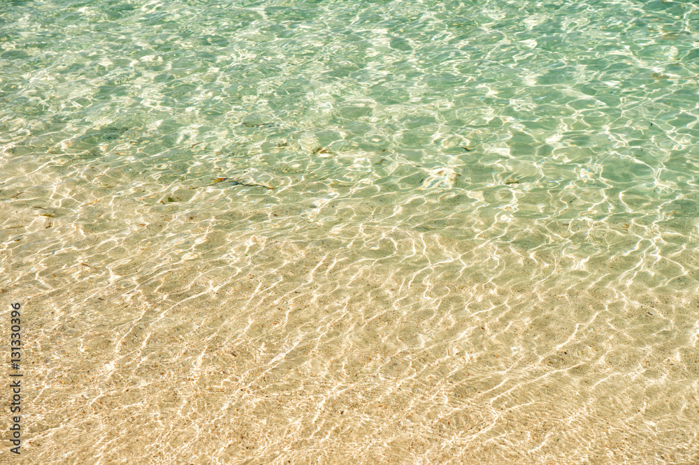 wavy water background on sand