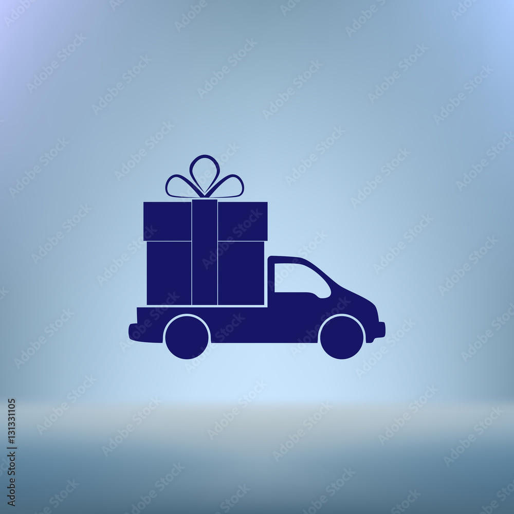 Flat paper cut style icon of vehicle Flat paper cut style icon of vehicle