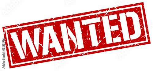 wanted square grunge stamp