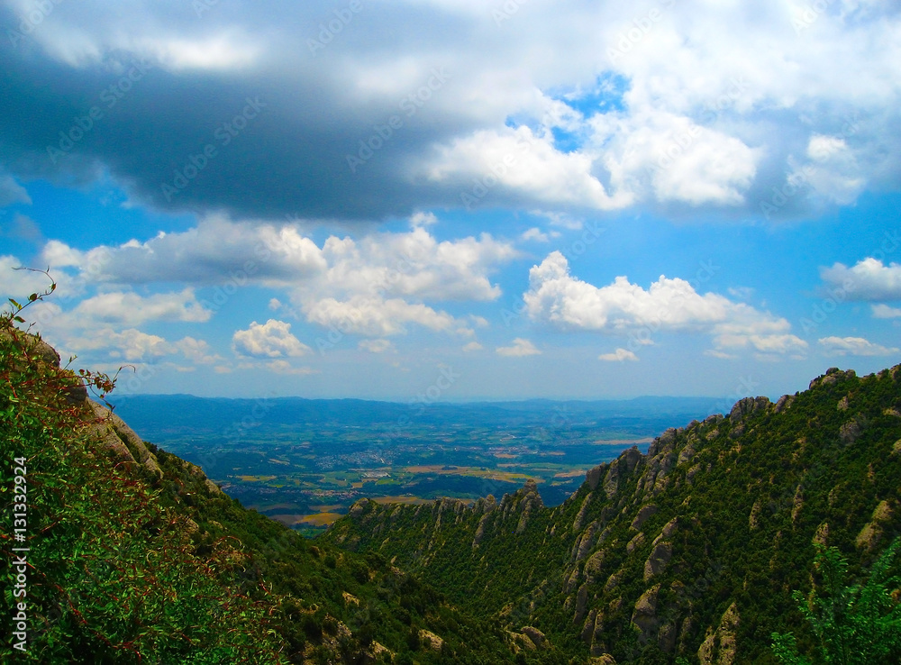 Montserrat mountain near Barcelona, in Catalonia, Spain. Famous for the Virgin of Montserrat