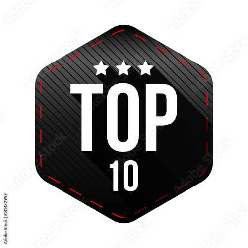 Top 10 -  Ten vector hexagon patch