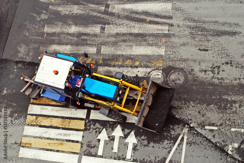 Obraz premium a plan view of excavator