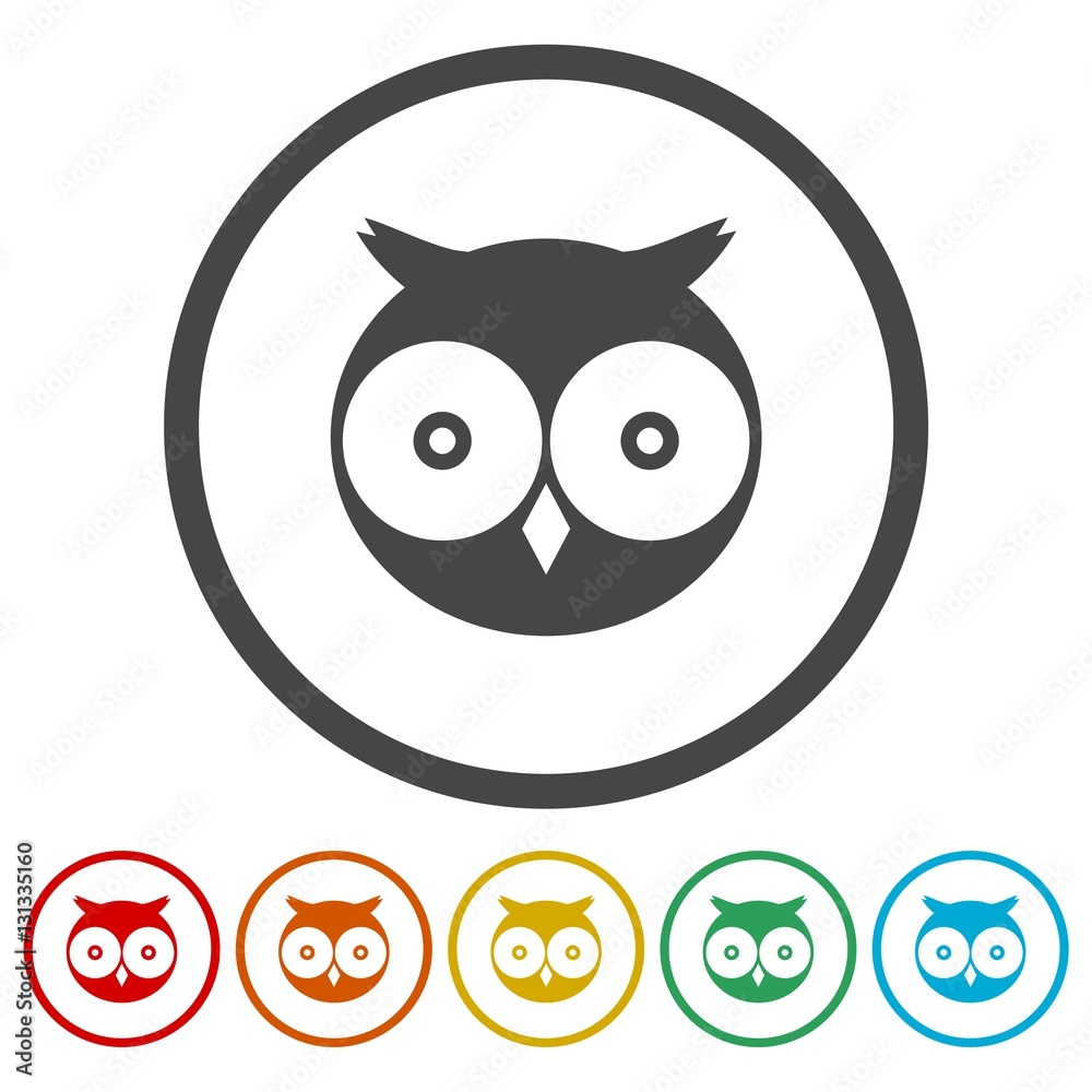 Owl icons set Owl icons set