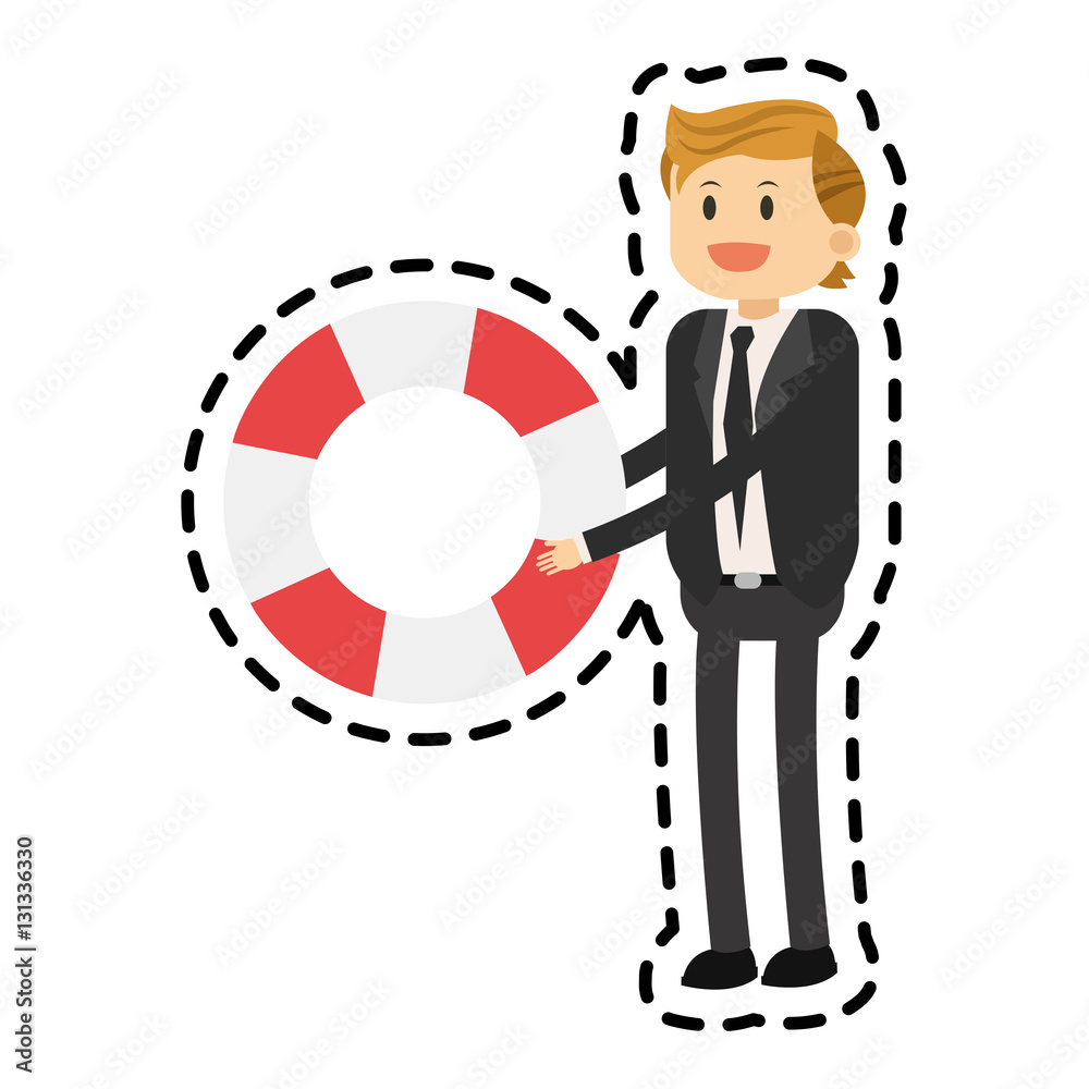 Businessman icon. Management corporate job and leader theme. Isolated design. Vector illustration