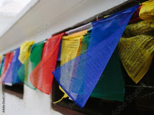Colorful Buddhist prayer flags