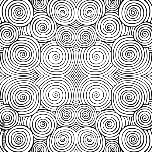 Abstract seamless background with doodle style, zen tangle for you design
