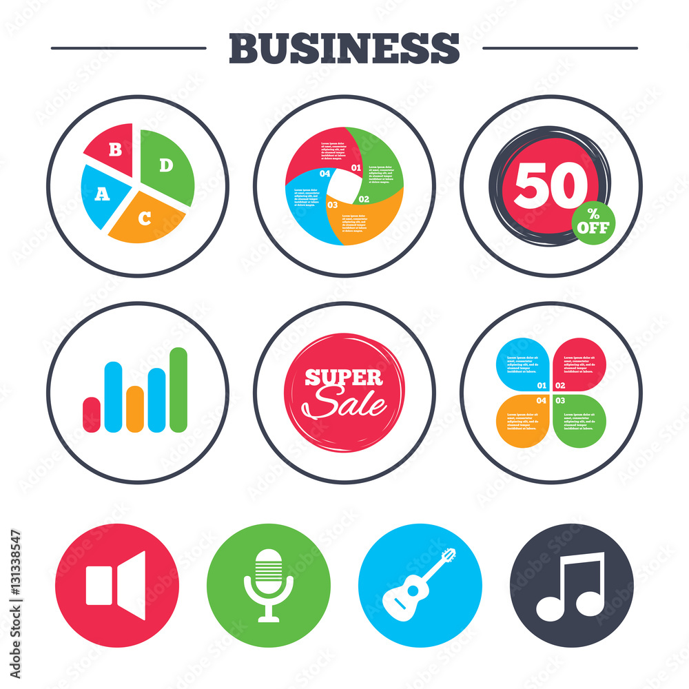Musical elements icon. Microphone, Sound speaker. Musical elements icon. Microphone, Sound speaker.