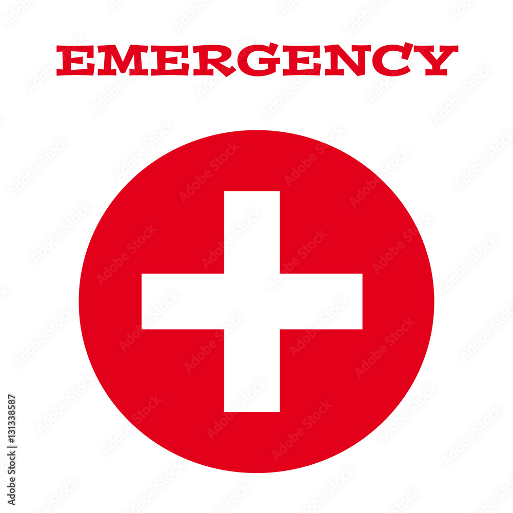 Obraz premium Hospital symbol on white background