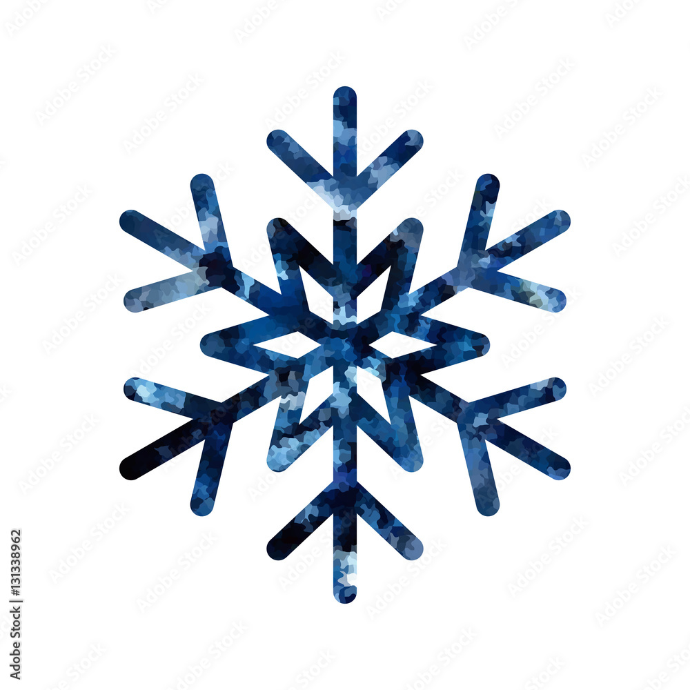 Snowflake mosaic icon. Blue silhouette snow flake sign isolated white background. Flat design. Symbol winter, frozen, Christmas, New Year holiday. Graphic element decoration. Vector illustration Snowflake mosaic icon. Blue silhouette snow flake sign isolated white background. Flat design. Symbol winter, frozen, Christmas, New Year holiday. Graphic element decoration. Vector illustration