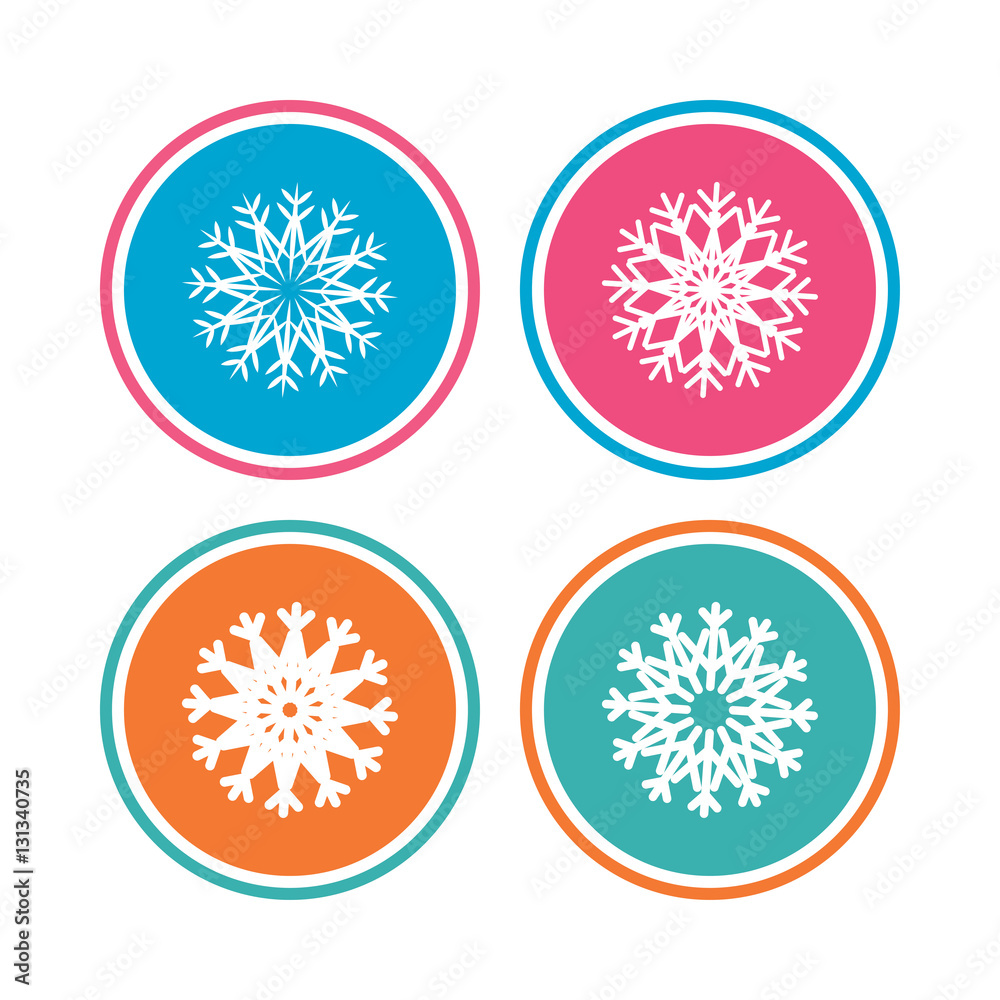 Snowflakes artistic icons. Air conditioning. Snowflakes artistic icons. Air conditioning.
