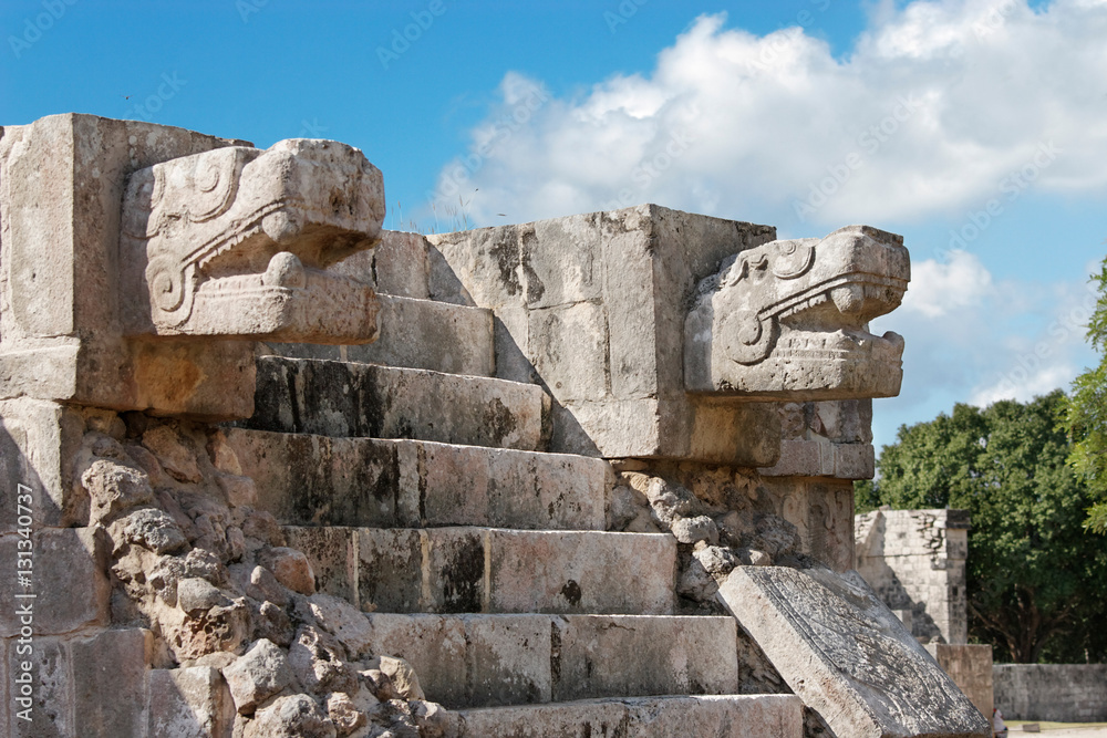 Platform Of The Jaguars And Eagles, Chichen Itza, Mexico