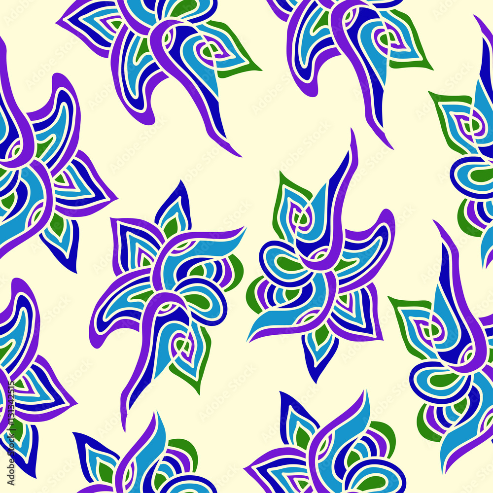 Seamless pattern with hand-drawn doodle elements. Vector illustr Seamless pattern with hand-drawn doodle elements. Vector illustr