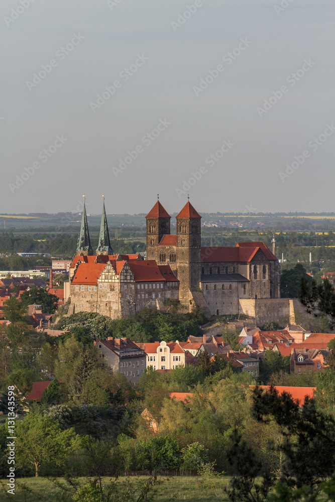 Fototapeta premium Blick auf das Quedlinburger Schloss