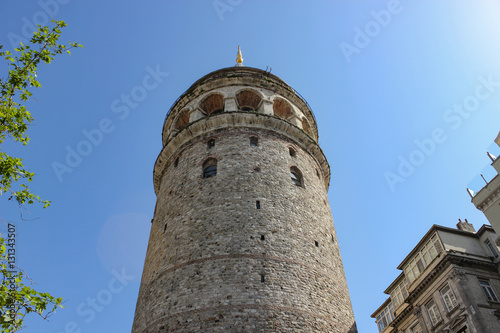 Galata tower close from ground.