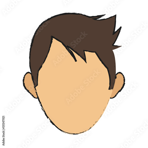 Man icon. Male avatar person people and human theme. Isolated design. Vector illustration