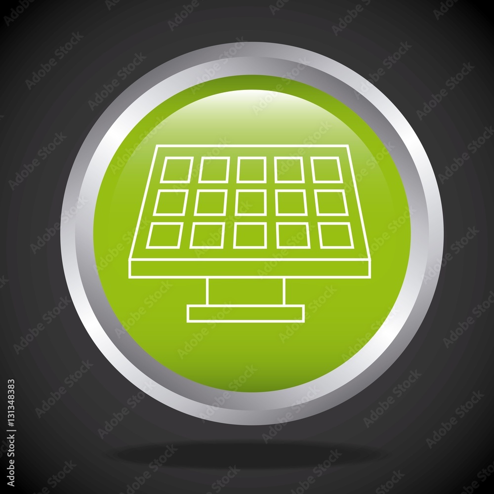 button with solar panel icon over black background. colorful design. vector illustration button with solar panel icon over black background. colorful design. vector illustration